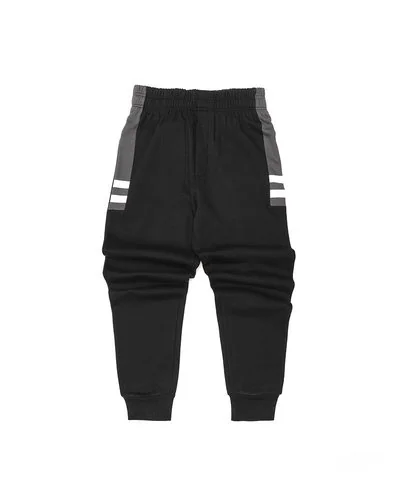 Pants with contrasting inserts - Black